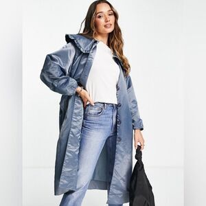 NWT Ghospell longline coat with oversized collar